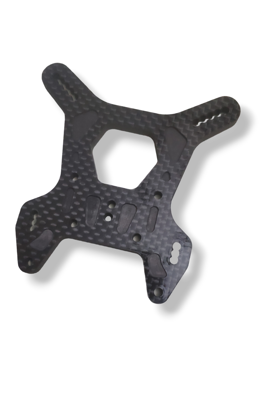 Support d'amortisseurs Arrière 5mm Carbone pour MUGEN MBX7R RCS-215-MBX7RR
